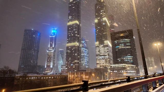 Вечерний Москва Сити 4К #москва #ночнаямосква#москвасити