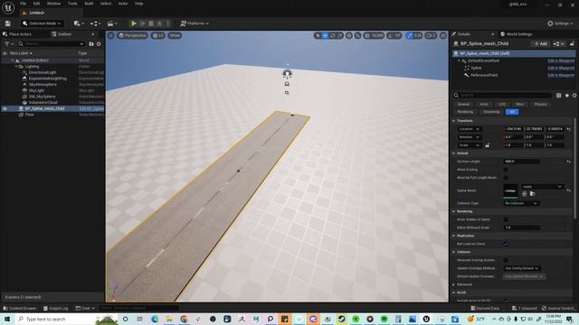 Unreal Engine Spline Mesh Blueprint Tech Demo смотреть онлайн
