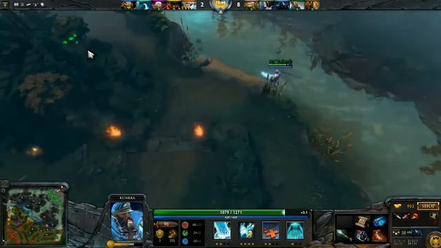 Na`Vi.Dendi Plays Kunkka Dota 2
