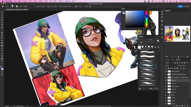 How To Draw in the VALORANT Art Style! (Painting Killjoy) смотреть онлайн