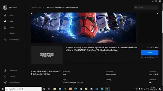 Claiming Star wars Battlefront II for FREE From EPIC Games + Next Week's Free Game смотреть онлайн