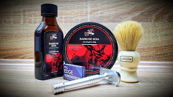 Бритье! RazoRock "Lupo" - Pro EDGE - Simpson "Farringdon" - TFS "Barbose Sera"