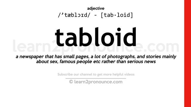 Pronunciation of Tabloid | Definition of Tabloid смотреть онлайн