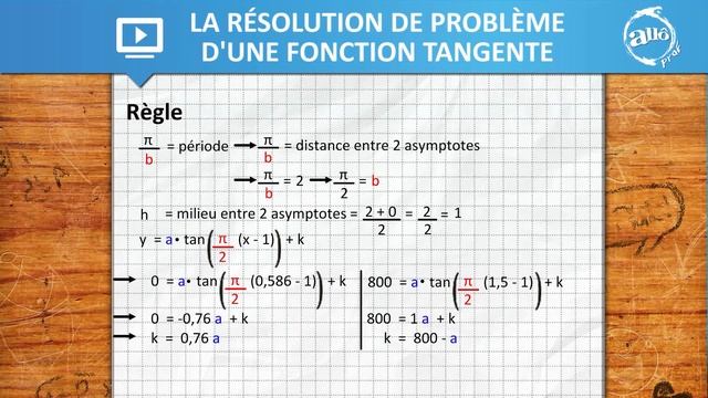 Allô prof - La résolution de problème d'une fonction tangente смотреть онлайн
