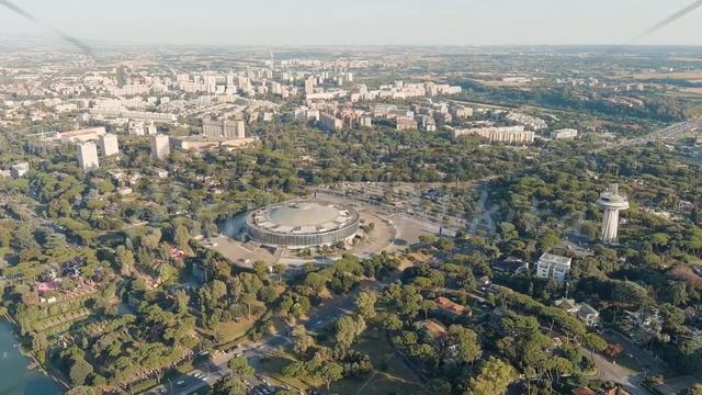 Rome, Italy. Palazzo dello Sport. Complex was built for the 1960 Olympics. District EUR - Quarter i смотреть онлайн