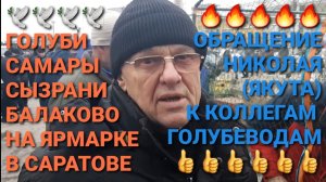 Голуби Самары, Балаково, Сыззрани на ярмарке в Саратове. 🔥Обращение Николая (Якута) к голубеводам.