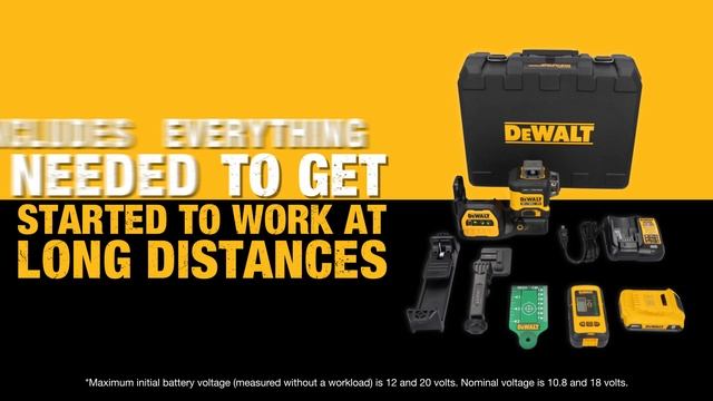 DEWALT 20V MAX XR 3 x 360 High Precision Green Laser Level смотреть онлайн