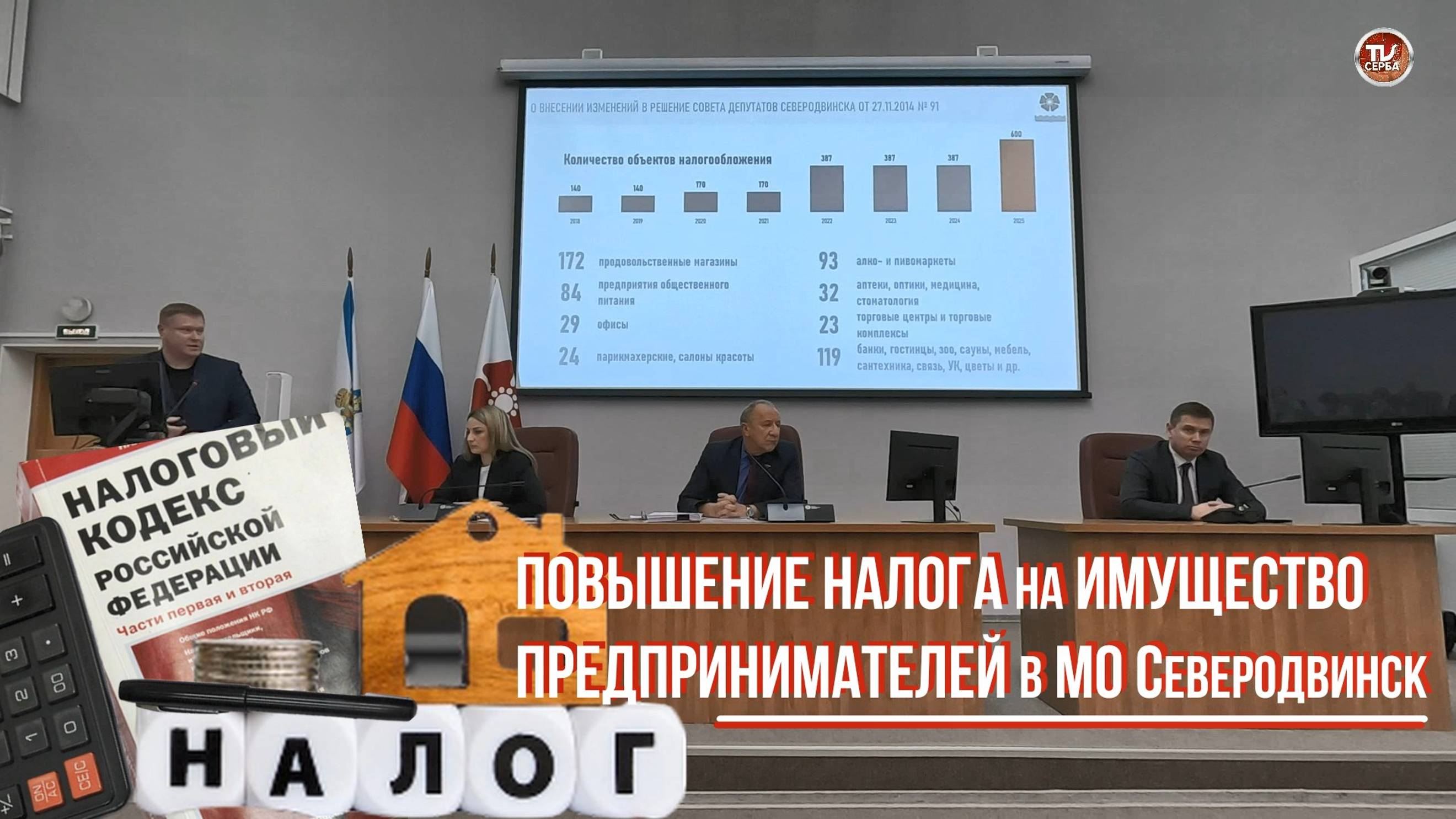 Повышение налога на имущество предпринимателей в МО Северодвинск смотреть онлайн