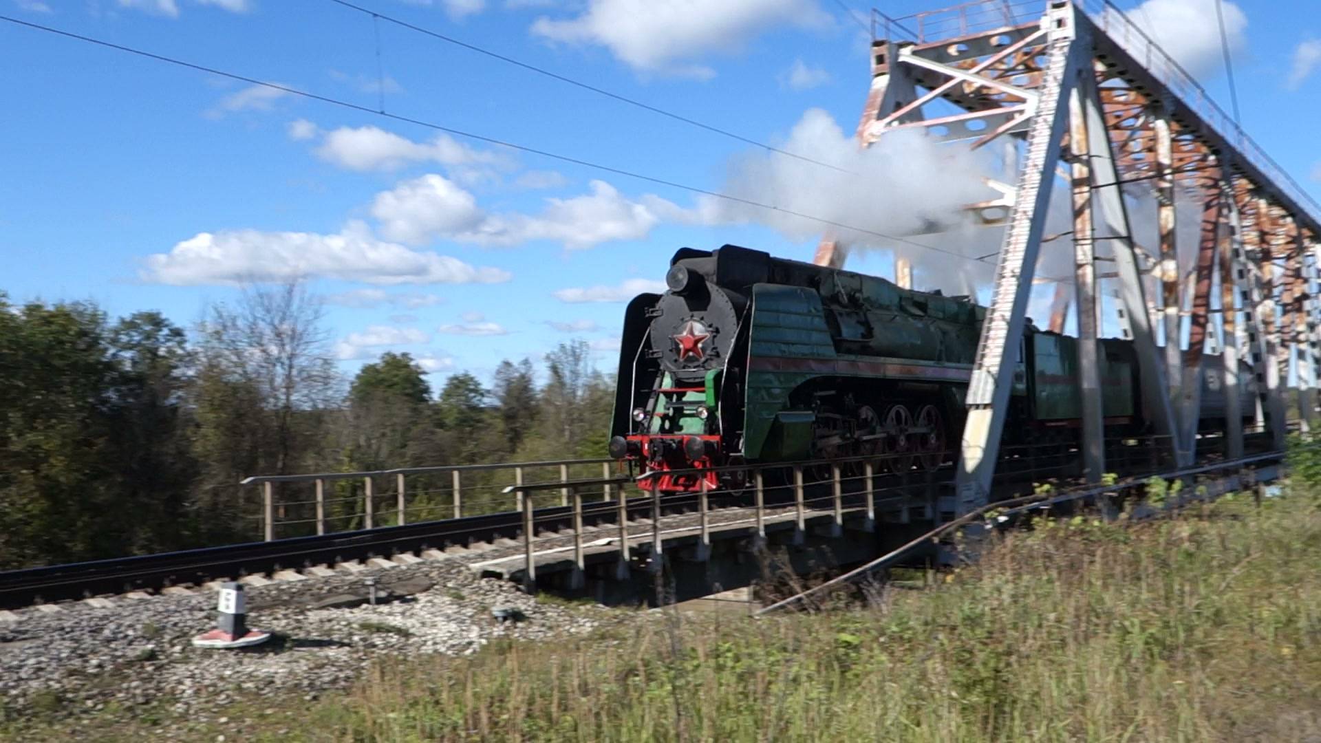 Паровоз П36-0071 с туристическим поездом Нижний Новгород - Арзамас смотреть онлайн