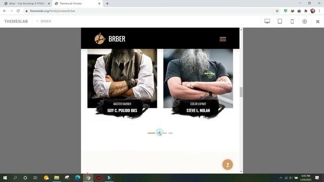 Brber: Free Bootstrap 4 HTML5 Barbershop Website Template смотреть онлайн