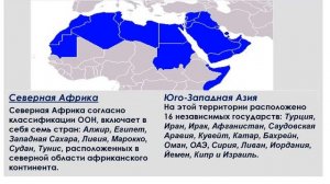 Юго Западная Азия и Северная Африка