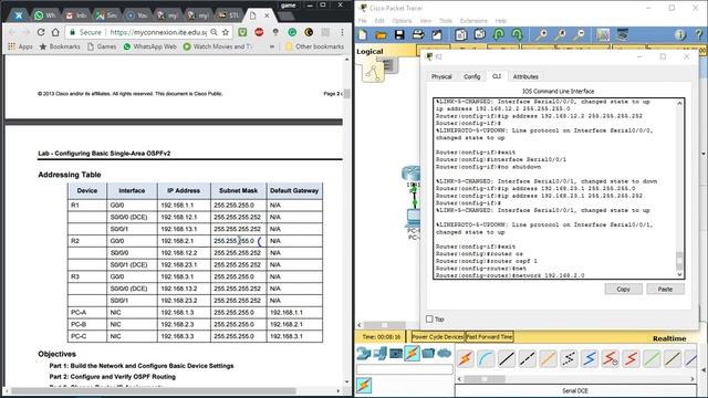 8.2.4.5 Lab - Configuring Basic Single-Area OSPFv2 смотреть онлайн