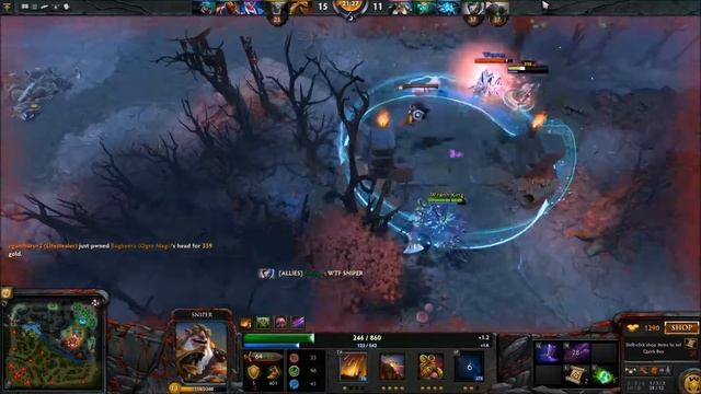 Dota 2 Hard Line Sniper 16 6 12 смотреть онлайн