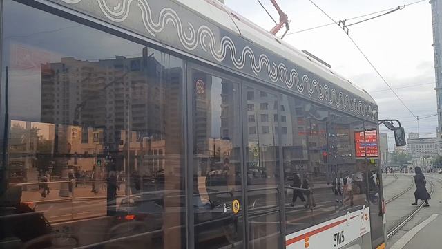 Трамвай 71 931М Витязь Москва следует по маршруту 13 Метрогородок Каланчёвская ул смотреть онлайн