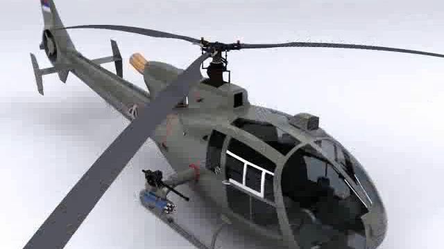 SA 342 Gazelle Gamma 3D model from CGTrader.com смотреть онлайн