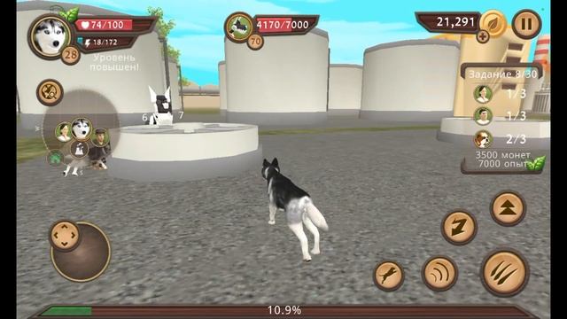 Dog Sim. Побеждаем босса Робособака. Лайфхак! #НастяИграя #dogsim