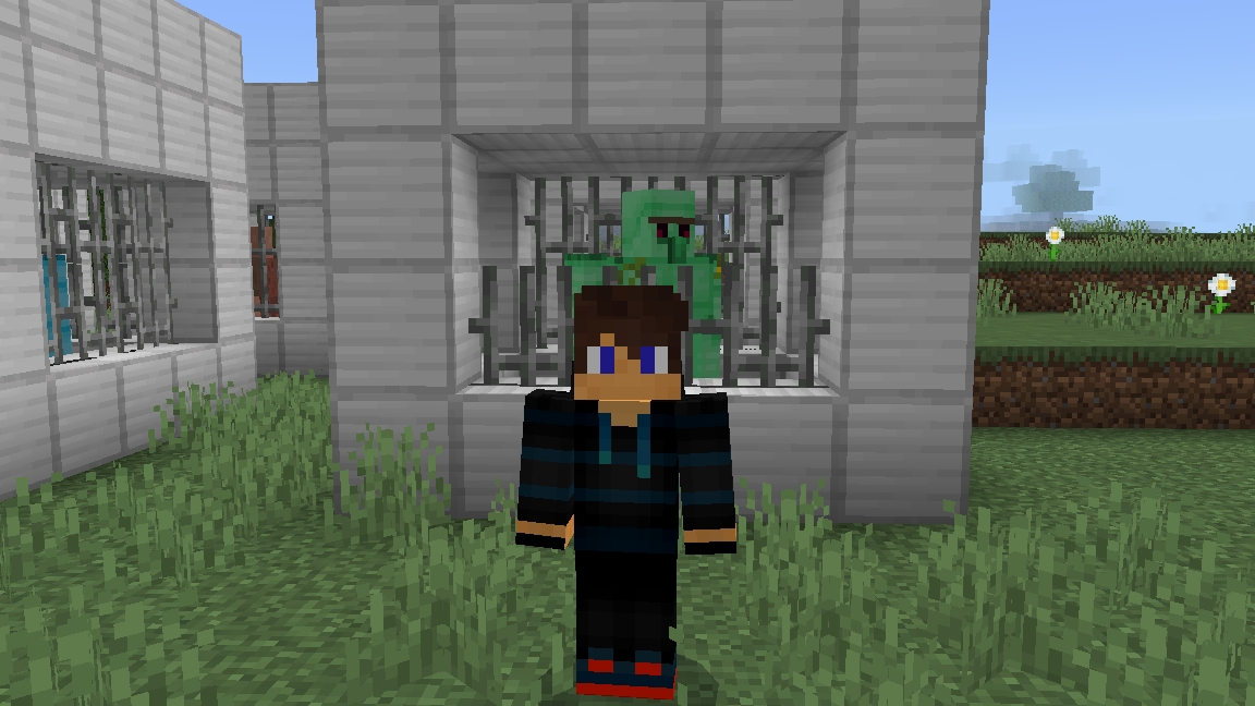 Я посодил этова голема за решетку 6 серия в майнкрафт