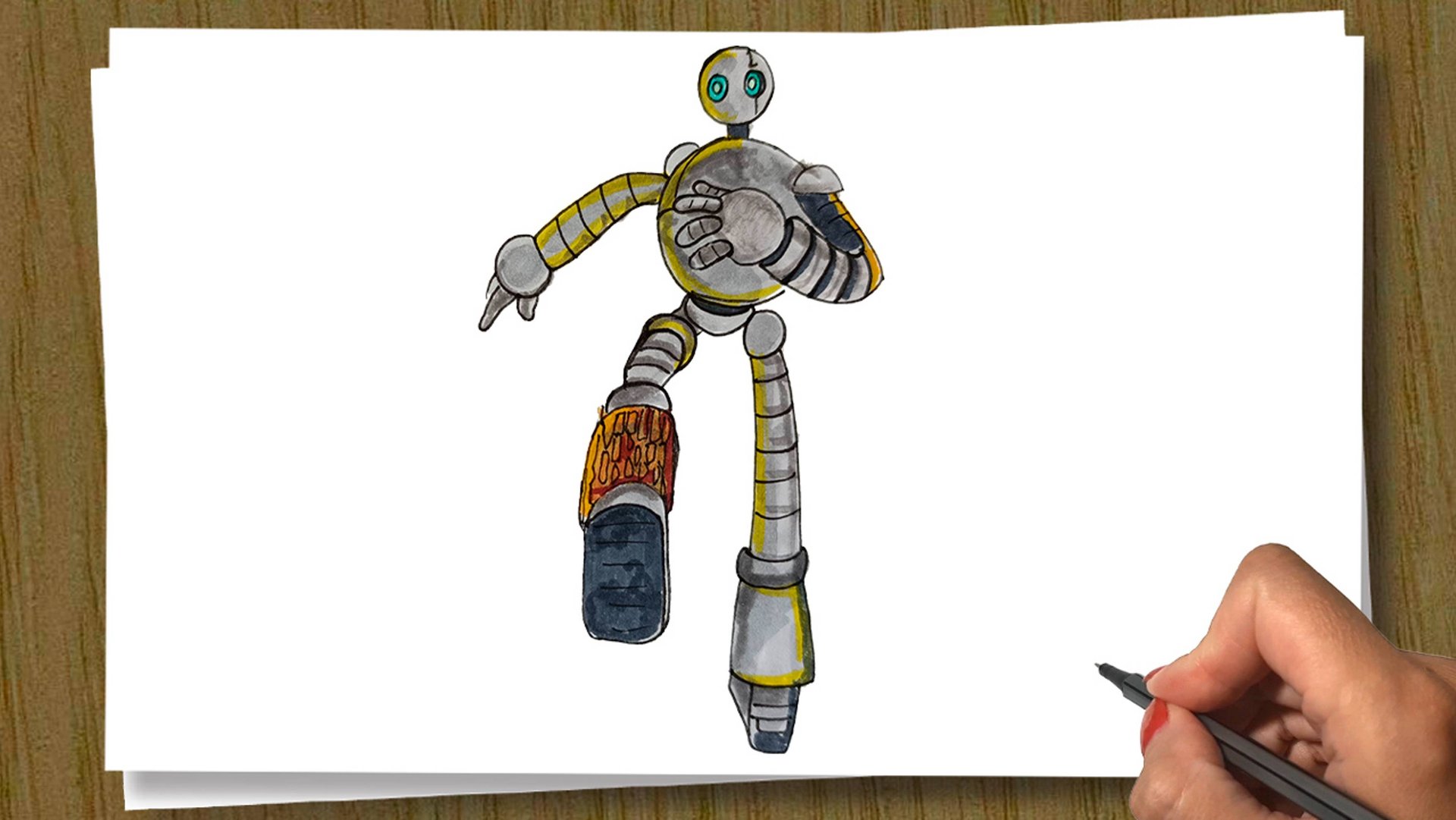 Как нарисовать Робота из мультфильма Дикий робота The Wild Robot смотреть онлайн