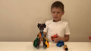 Собираем тоботов - мини Гига 7. Крутые машинки для мальчиков и их интеграция. Роботы-трансформеры