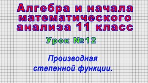 Алгебра 11 класс (Урок№12 - Производная степенной функции.)