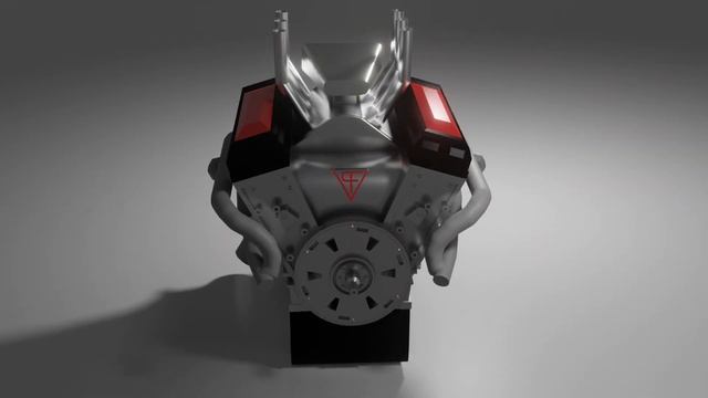 V8 engine 3D model смотреть онлайн