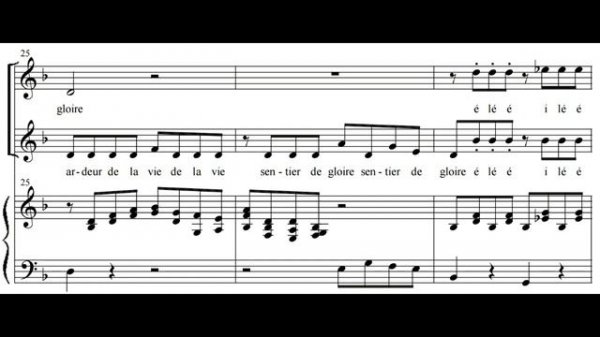 Vois Sur Ton Chemin - score