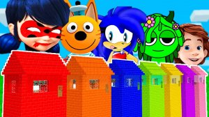 ВЫБЕРИ ПРАВИЛЬНЫЙ ДОМ ТРИ КОТА ЛЕДИ БАГ ДИМ ДИМЫЧ СОНИК СПРАНКИ В МАЙНКРАФТ ЗОМБАК