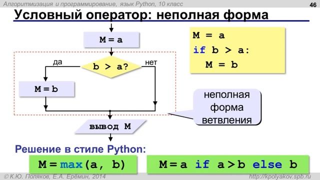 Инф10 §57 Ветвления. Python: if / else - совместное написание кода (collaborate coding) [2022.01.25]