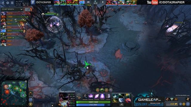 Miracle- TA VS Ember Spirit 1423 Divine Rank 5 Stars Dota 2 смотреть онлайн