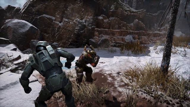 Insane DoomGuy Vs Retired Master Chief Fight Scene - God Of War Mods