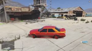 Mercedes 500E Волчок W124 средная скорость 450км в GTA 5,
