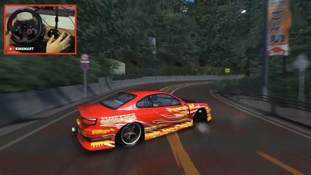 Slippery Heavy RAIN S15 Touge Drifting | Assetto Corsa mods | Steering Wheel [4K] смотреть онлайн