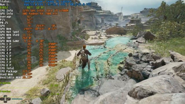 Star Wars Jedi Survivor (PC) | CPU Benchmark | Koboh Worstcase | Core i9-12900K OC смотреть онлайн