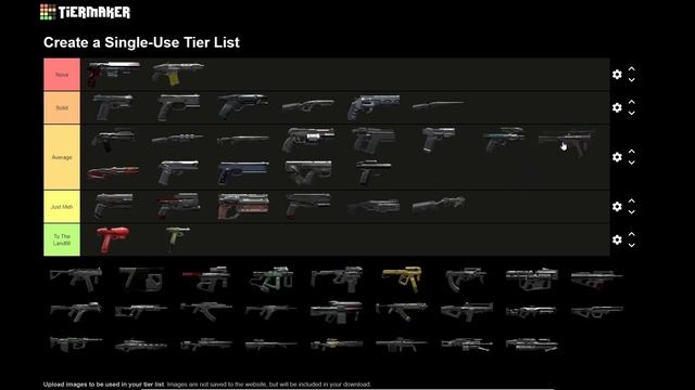 My Cyberpunk 2077 Weapon Tier List