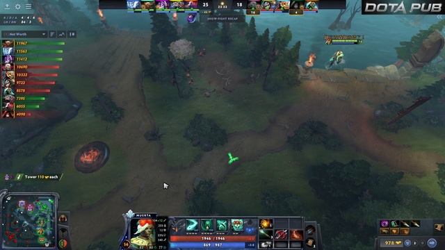 MUERTA SUPPORT Pos 4 7.34 by Azure Ray XinQ | Dota 2 Pro Gameplay смотреть онлайн