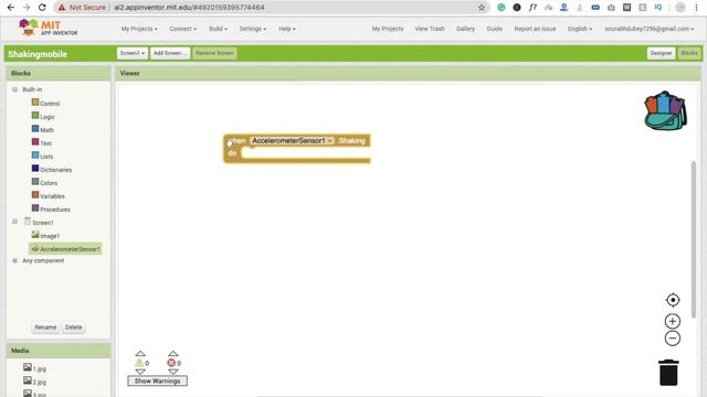How to change image on mobile shaking in MIT App Inventor [ Accelerometer Sensor ] смотреть онлайн