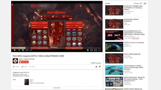 DON'T TRUST THESE SCAM SITES (Dota 2 Skins) смотреть онлайн