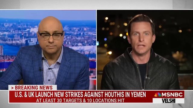 U.S. and U.K. launches strikes against Houthi targets in Yemen смотреть онлайн