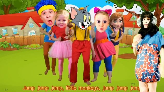 Five little monkeys jumping one the bed 🐒 ( Part 3 )Nursery Rhymes смотреть онлайн