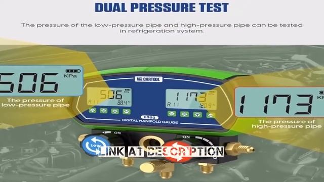 MRCARTOOL L302 HVAC Vacuum Pressure Temperature Tester Leakage Test Refrigeration Tools Digital Man