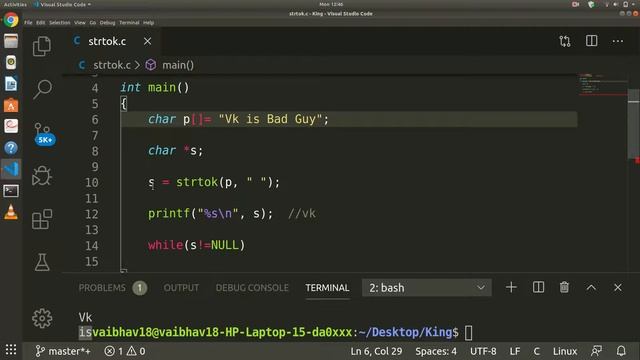 strtok() : StringTokenizer | C & C++ смотреть онлайн