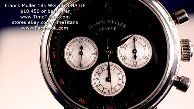 Franck Muller 18k WG 3870 NA DF Dual Face Tachymeter Manual Lemania
