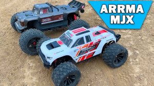 MJX 10208 и ARRMA Outcast 4S. Замер скорости MJX 10208, прыжки, поломки
