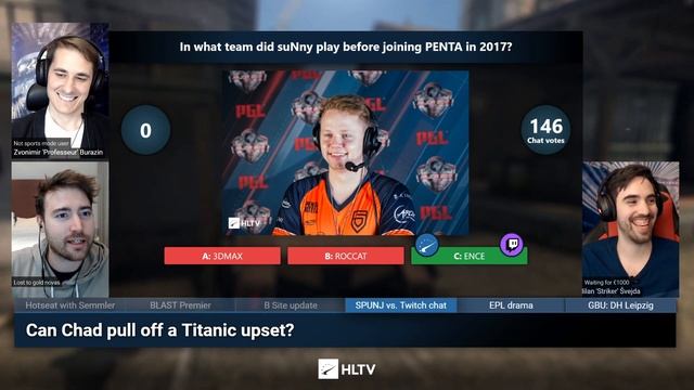 SPUNJ destroys chat on HLTV Confirmed | Twitch chat's first quiz loss смотреть онлайн