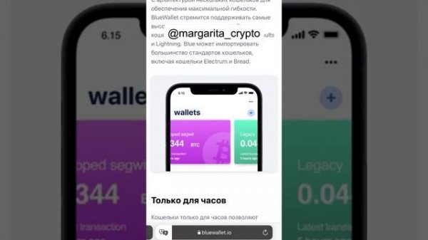 Синий кошелек  - Blue wallet #crypto #bitcoin #ethereum #mobilewallet #cryptowallet