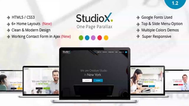 StudioX - One Page Parallax | Themeforest Website Templates and Themes смотреть онлайн