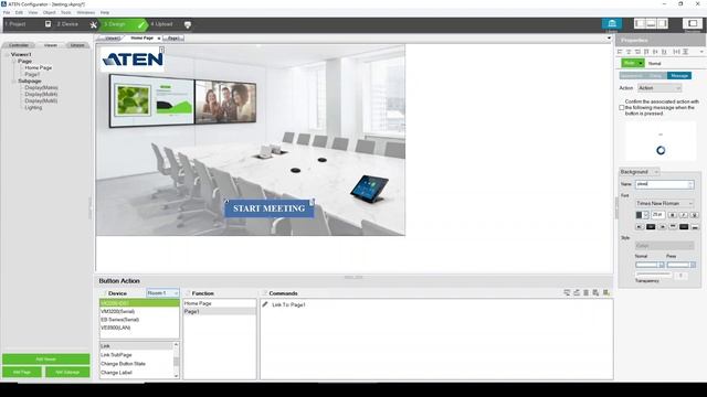 ATEN Control System Configurator demo for user interface design смотреть онлайн