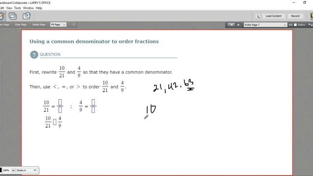 Using a common denominator to order fractions смотреть онлайн