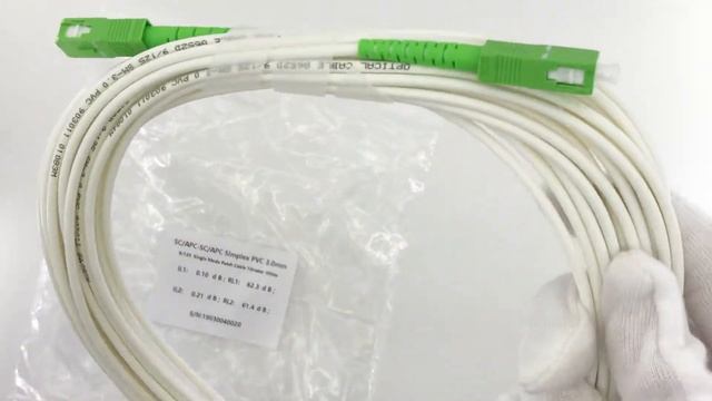 Cable fibra optica SC-APC monomodo simplex 9-125 10 Metros Blanco distribuido por CABLEPELADO ® смотреть онлайн