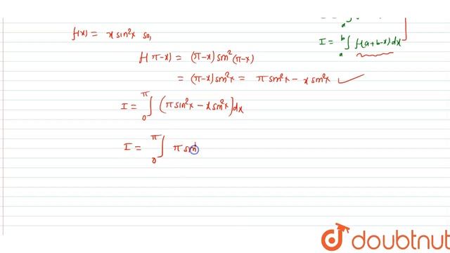 Evaluate the following: `int_0^pi (xtanx)/(secxcosecx)dx` смотреть онлайн